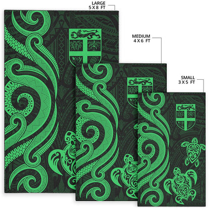 Fiji Area Rug - Green Tentacle Turtle-Myprintsy