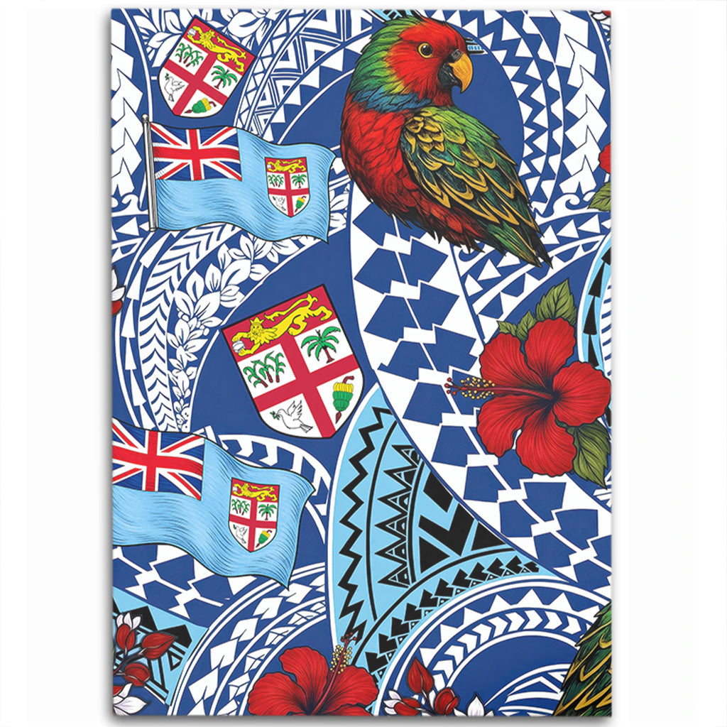 Fiji Area Rug Kula Parrot Flag Hibiscus Tribal Style-Myprintsy