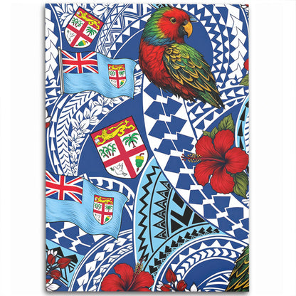 Fiji Area Rug Kula Parrot Flag Hibiscus Tribal Style-Myprintsy