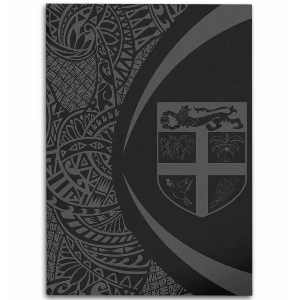 Fiji Area Rug Lauhala Gray Circle Style-Myprintsy