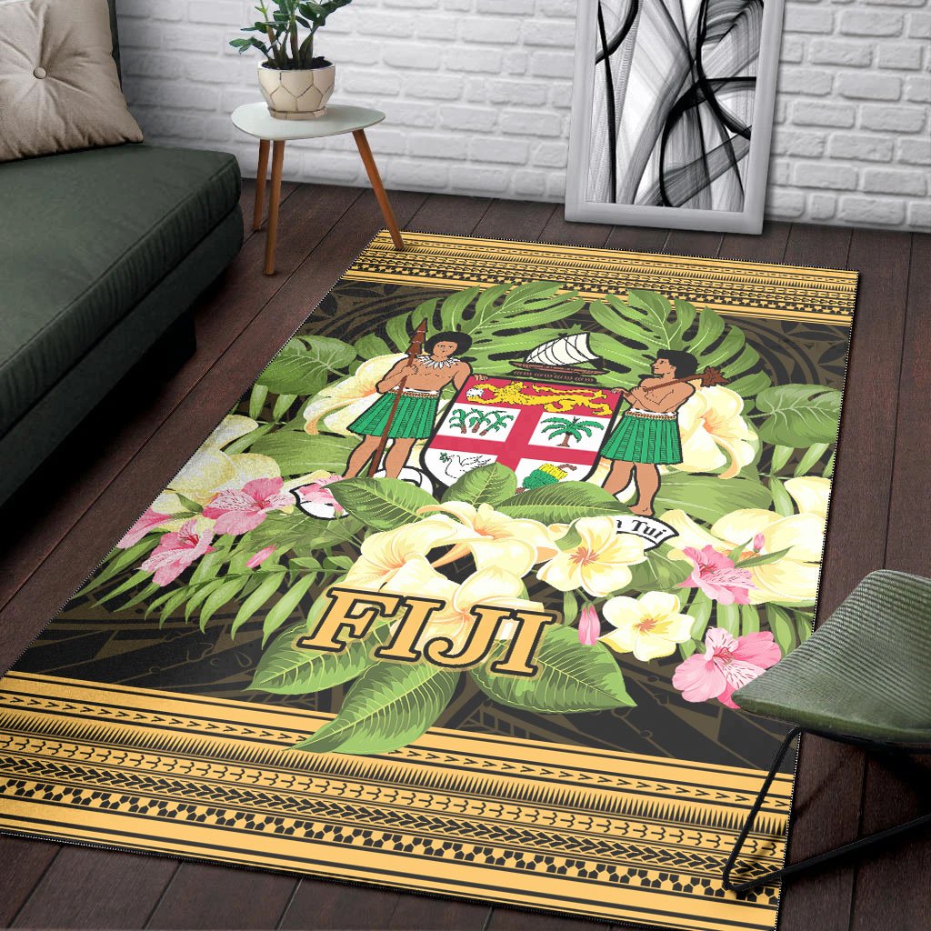Fiji Area Rug - Polynesian Gold Patterns Collection-Myprintsy