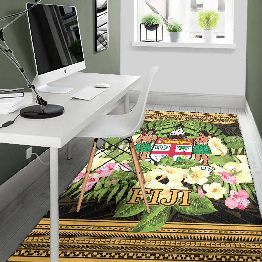 Fiji Area Rug - Polynesian Gold Patterns Collection-Myprintsy