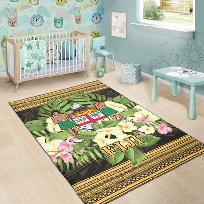 Fiji Area Rug - Polynesian Gold Patterns Collection-Myprintsy