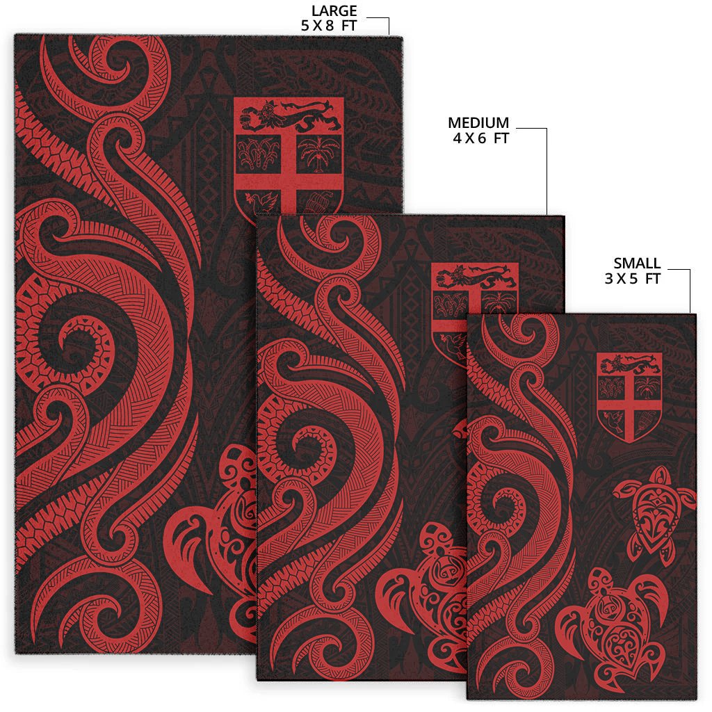 Fiji Area Rug - Red Tentacle Turtle-Myprintsy