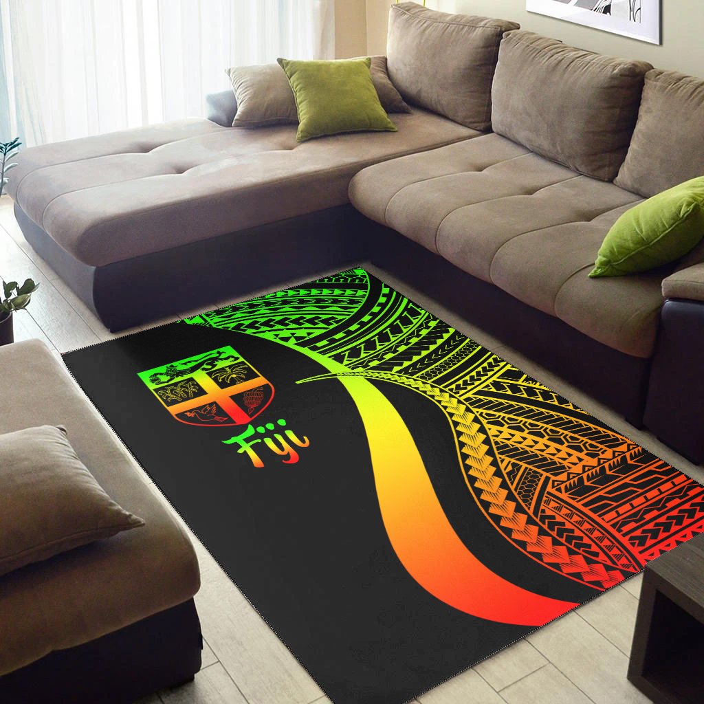 Fiji Area Rug - Reggae Polynesian Tentacle Tribal Pattern-Myprintsy