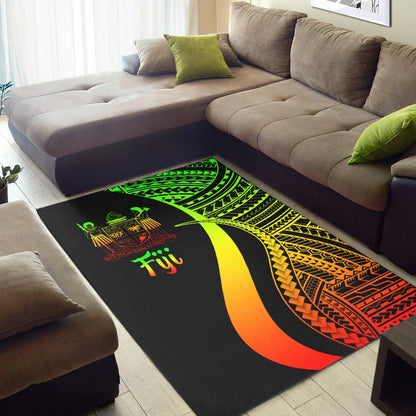 Fiji Area Rug - Reggae Polynesian Tentacle Tribal Pattern Crest-Myprintsy