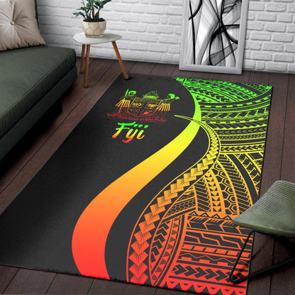 Fiji Area Rug - Reggae Polynesian Tentacle Tribal Pattern Crest-Myprintsy