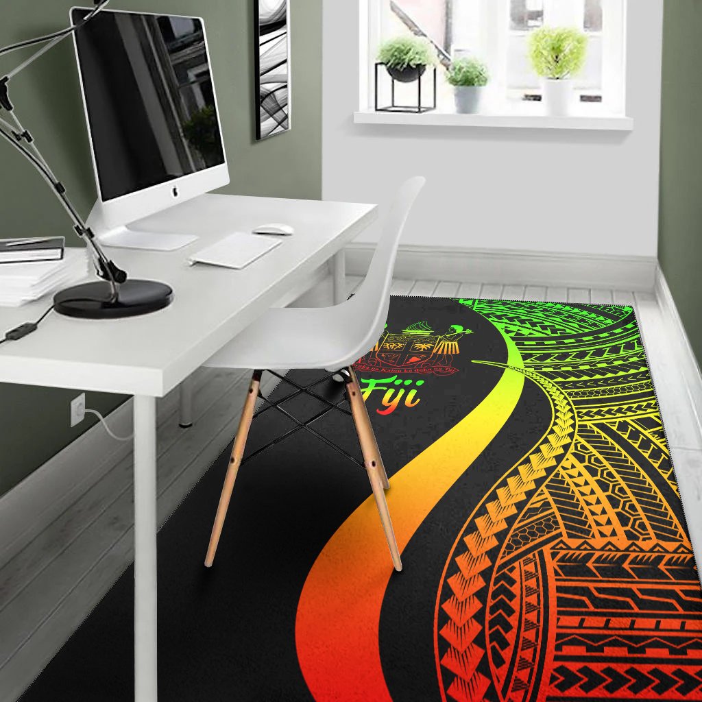 Fiji Area Rug - Reggae Polynesian Tentacle Tribal Pattern Crest-Myprintsy