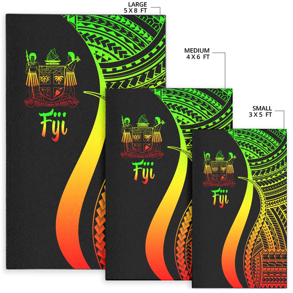 Fiji Area Rug - Reggae Polynesian Tentacle Tribal Pattern Crest-Myprintsy