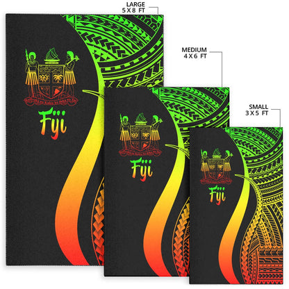 Fiji Area Rug - Reggae Polynesian Tentacle Tribal Pattern Crest-Myprintsy