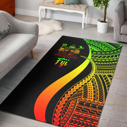Fiji Area Rug - Reggae Polynesian Tentacle Tribal Pattern Crest-Myprintsy