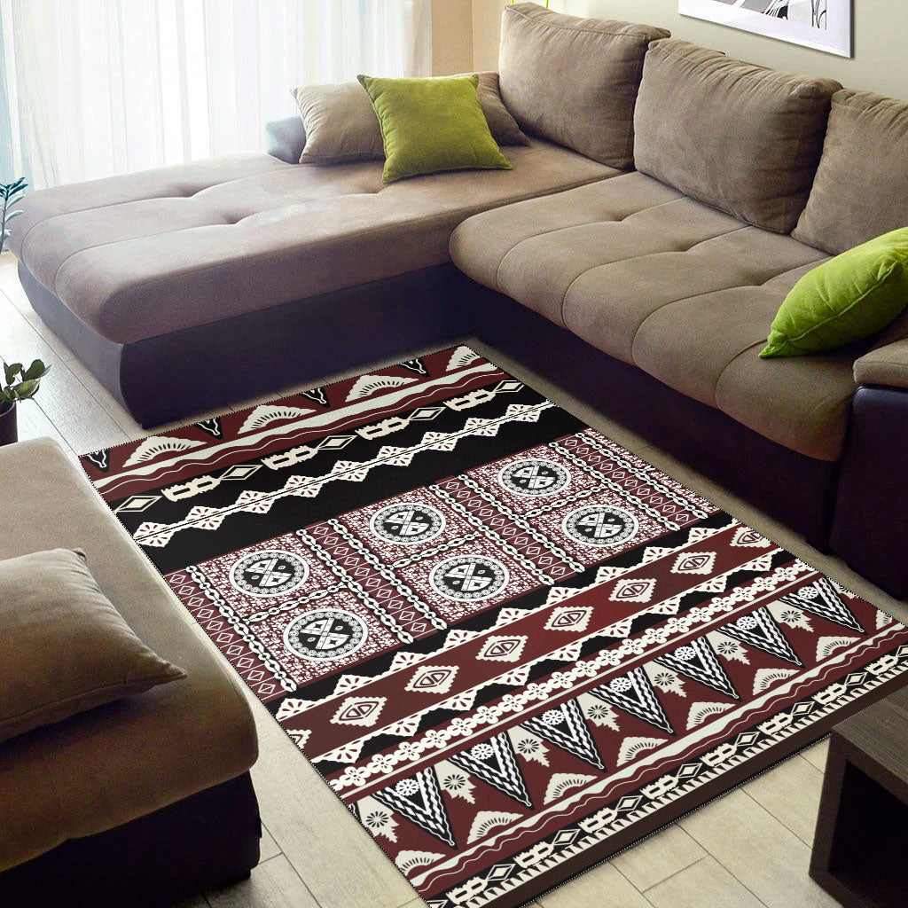 Fiji Area Rug Tapa Bula Pattern-Myprintsy