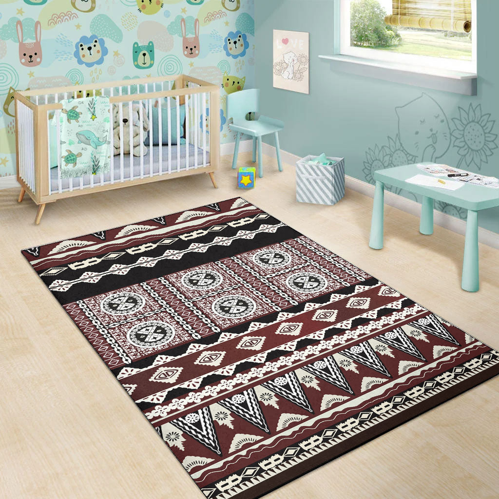 Fiji Area Rug Tapa Bula Pattern-Myprintsy