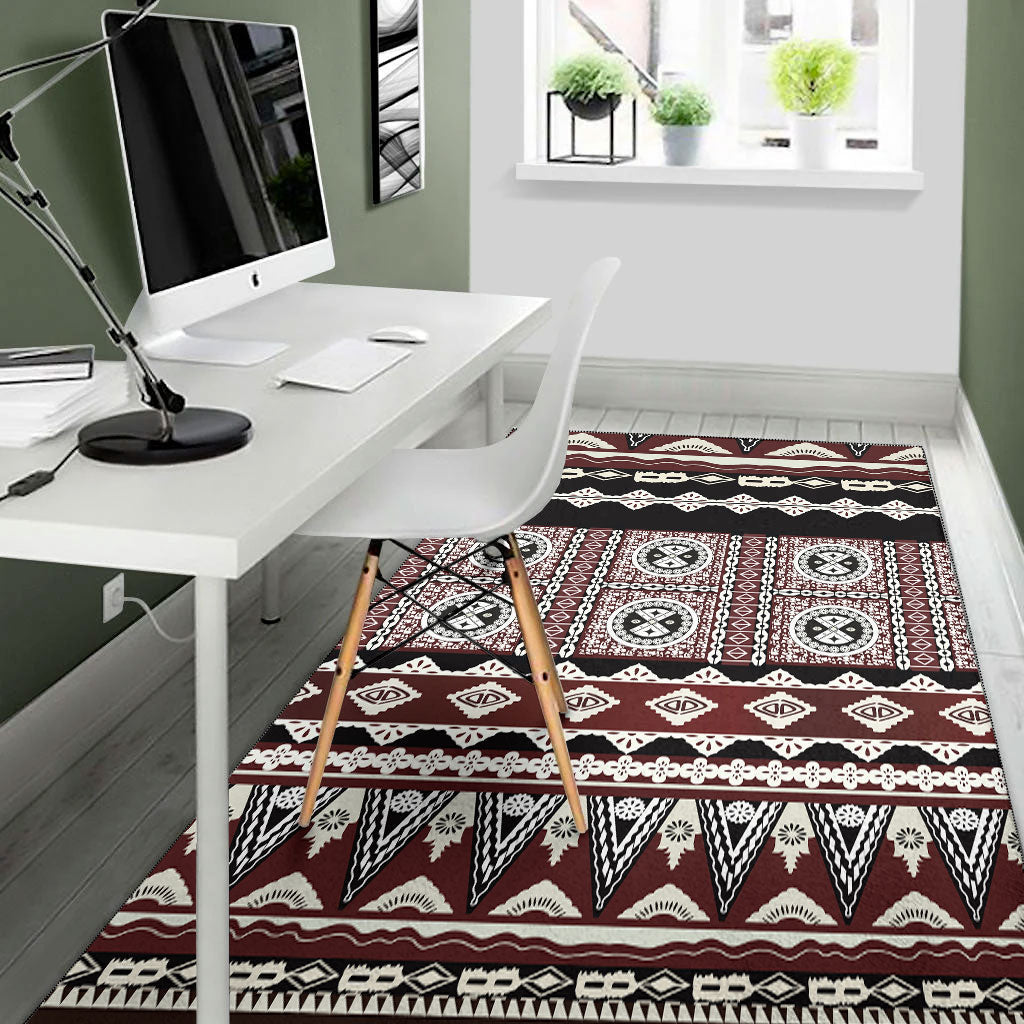 Fiji Area Rug Tapa Bula Pattern-Myprintsy
