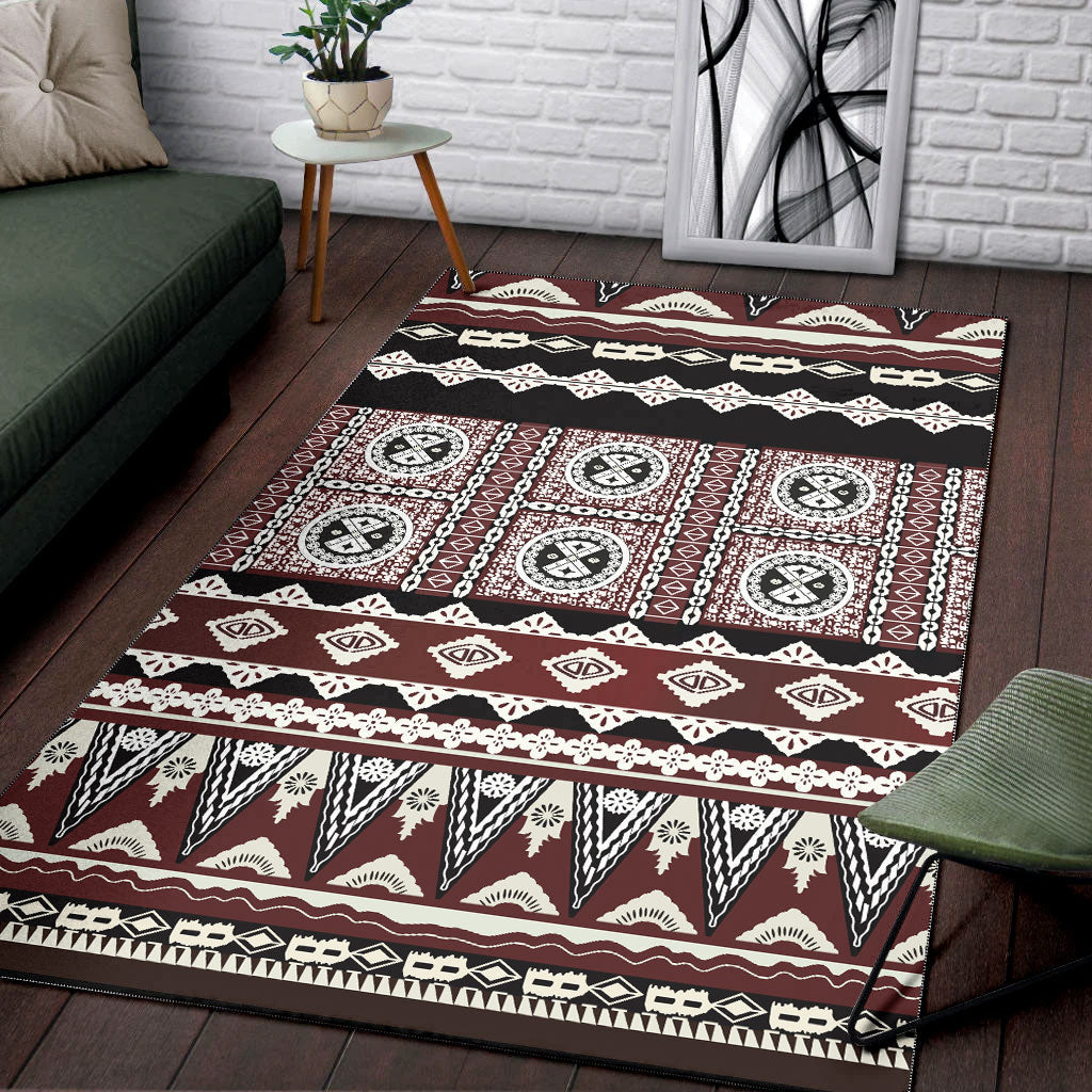 Fiji Area Rug Tapa Bula Pattern-Myprintsy
