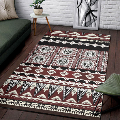 Fiji Area Rug Tapa Bula Pattern-Myprintsy
