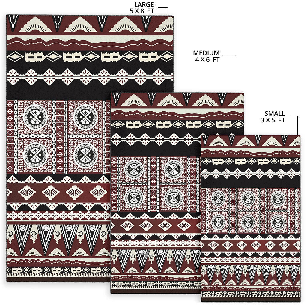 Fiji Area Rug Tapa Bula Pattern-Myprintsy