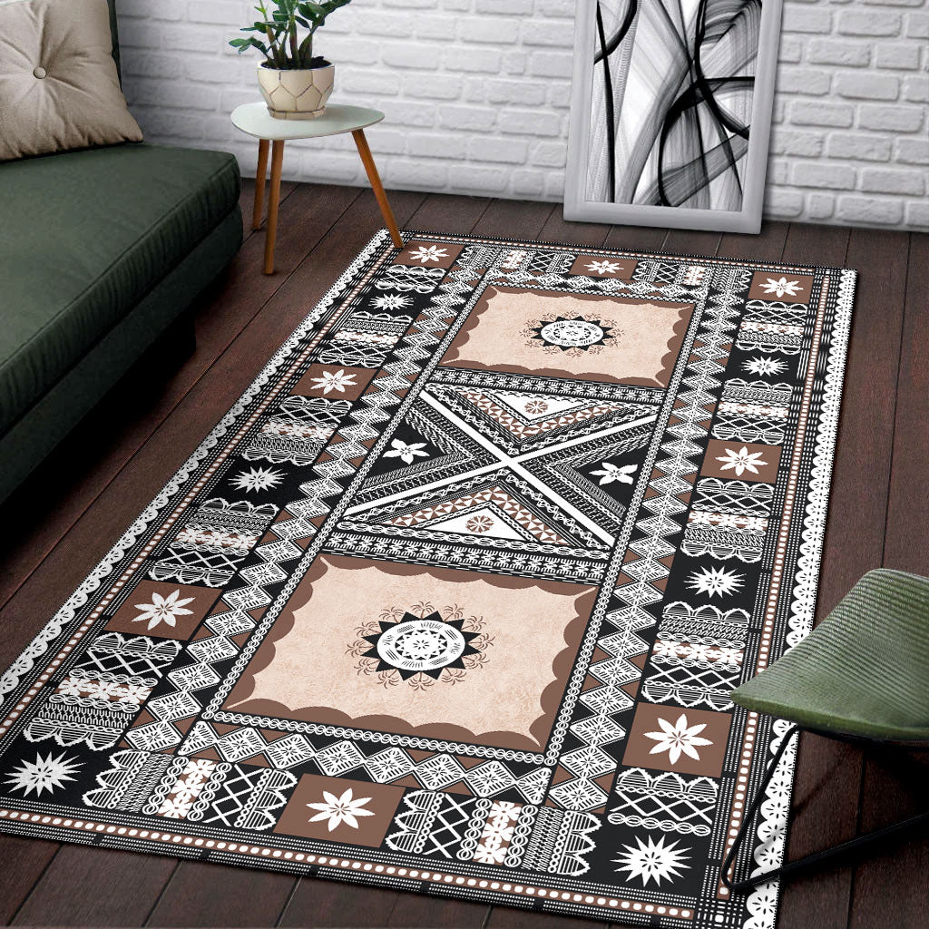 Fiji Area Rug Tapa Massi Design-Myprintsy