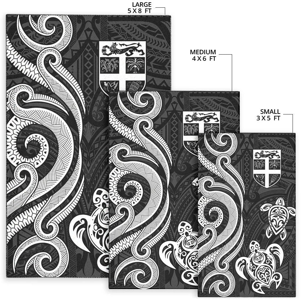 Fiji Area Rug - White Tentacle Turtle-Myprintsy