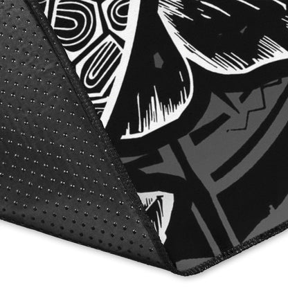 Fiji Area Rugs Turtle Hibiscus Black-Myprintsy