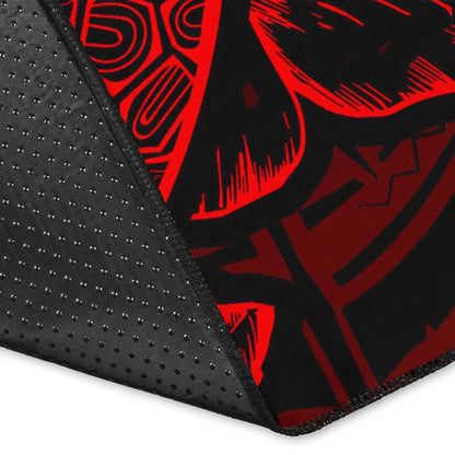 Fiji Area Rugs Turtle Hibiscus Red-Myprintsy