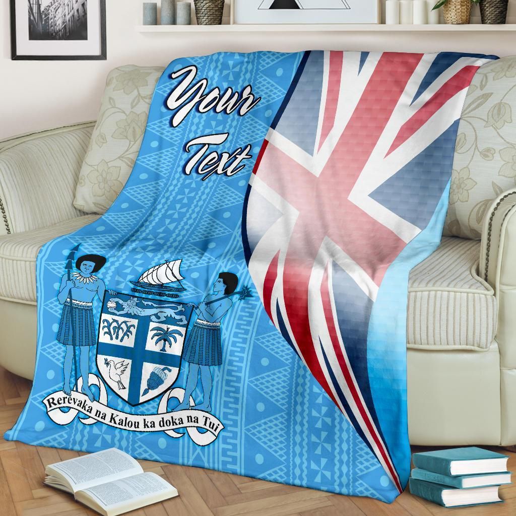 Fiji Custom Personalised Premium Blanket - Fiji Flag-Myprintsy