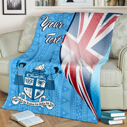 Fiji Custom Personalised Premium Blanket - Fiji Flag-Myprintsy