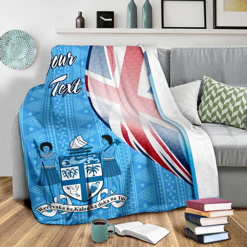 Fiji Custom Personalised Premium Blanket - Fiji Flag-Myprintsy
