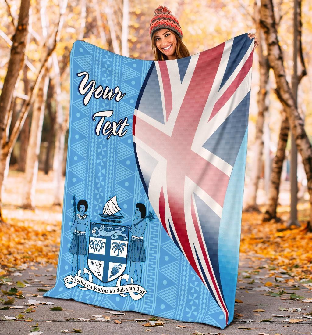 Fiji Custom Personalised Premium Blanket - Fiji Flag-Myprintsy