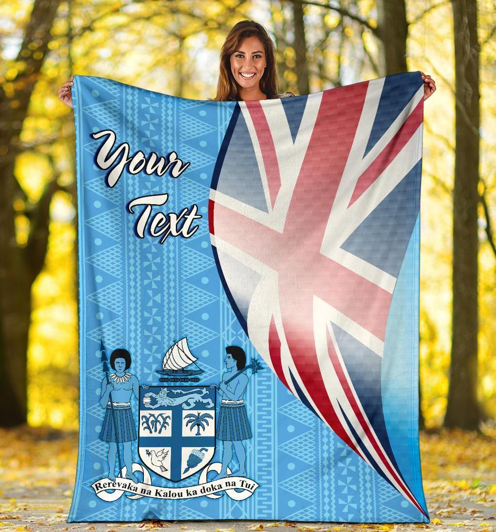 Fiji Custom Personalised Premium Blanket - Fiji Flag-Myprintsy