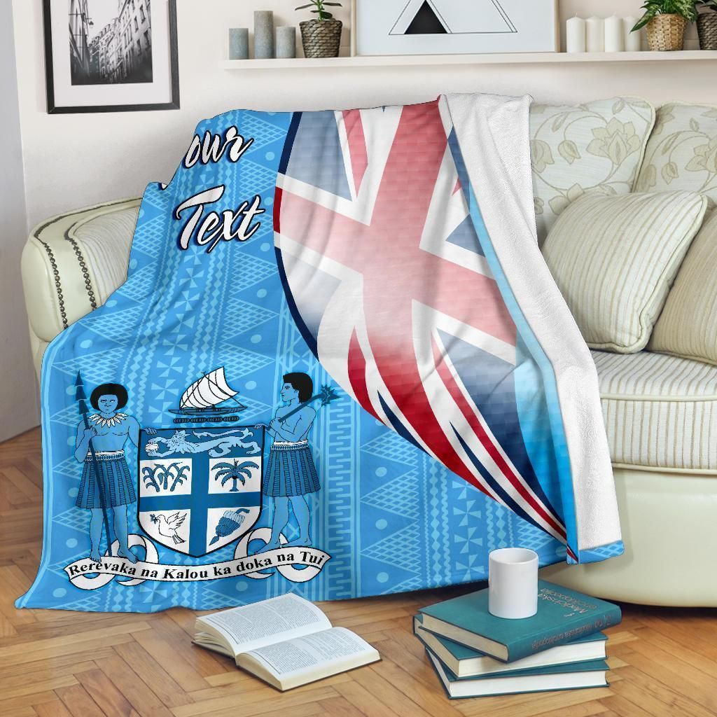 Fiji Custom Personalised Premium Blanket - Fiji Flag-Myprintsy
