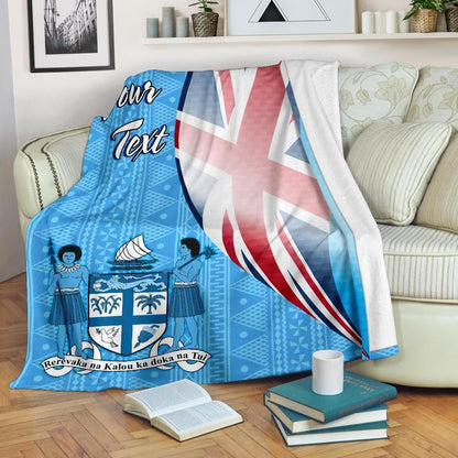 Fiji Custom Personalised Premium Blanket - Fiji Flag-Myprintsy