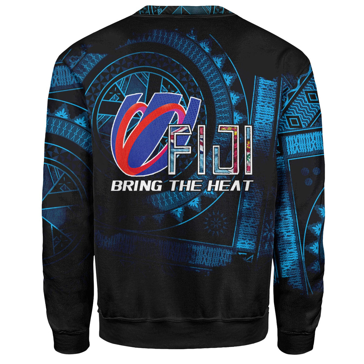 Fiji Custom Personalised Sweatshirt Bring The Heat Rugby Cup-Myprintsy
