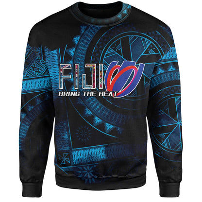 Fiji Custom Personalised Sweatshirt Bring The Heat Rugby Cup-Myprintsy