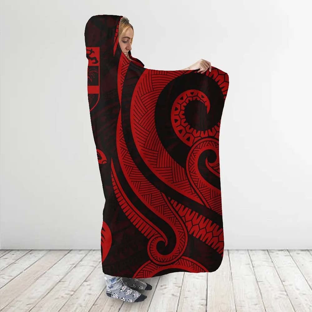 Fiji Hooded Blanket - Red Tentacle Turtle-Myprintsy