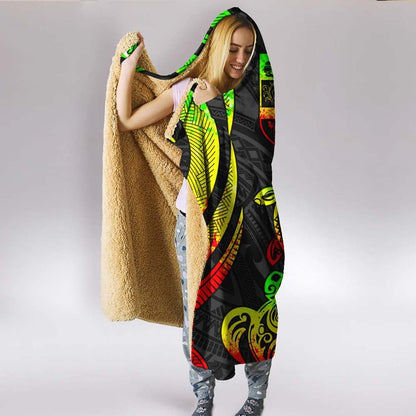Fiji Hooded Blanket - Reggae Tentacle Turtle-Myprintsy