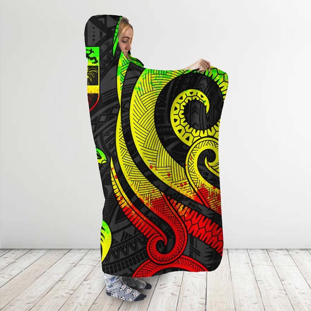 Fiji Hooded Blanket - Reggae Tentacle Turtle-Myprintsy
