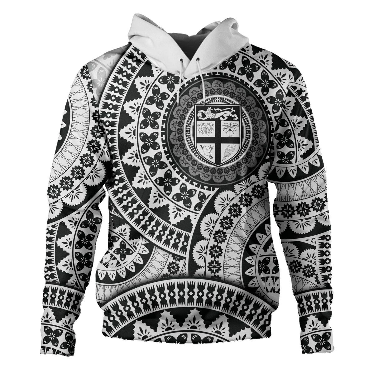 Fiji Hoodie Bula Fijian Circle Pattern Design-Myprintsy