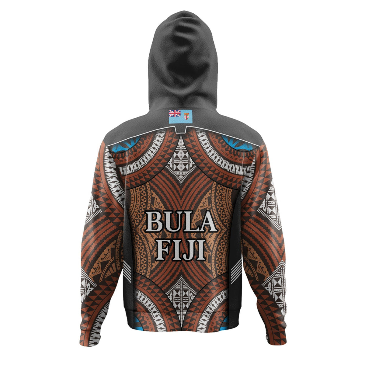 Fiji Hoodie Custom Bula Fiji Rugby Tapa Design-Myprintsy