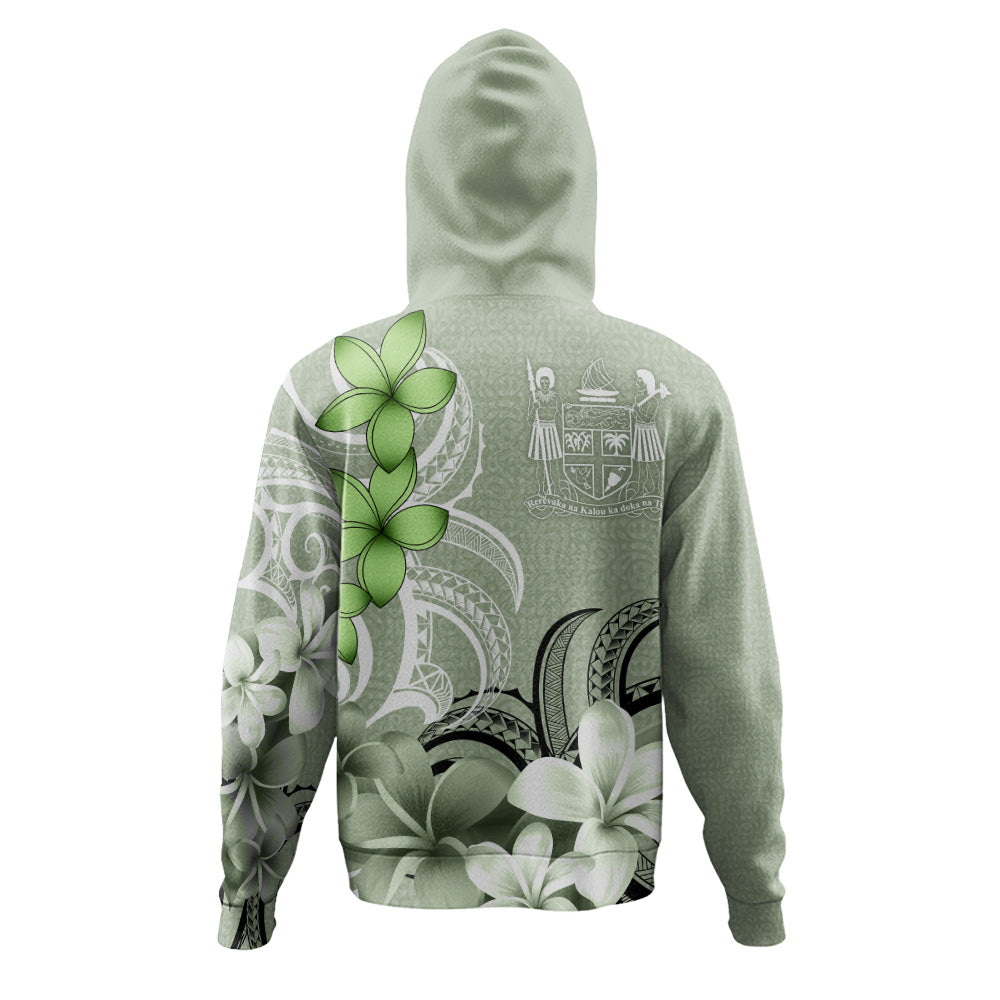 Fiji Hoodie Custom Personalised Floral Spirit Sage Green-Myprintsy