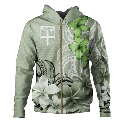 Fiji Hoodie Custom Personalised Floral Spirit Sage Green-Myprintsy