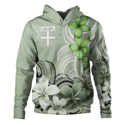 Fiji Hoodie Custom Personalised Floral Spirit Sage Green-Myprintsy
