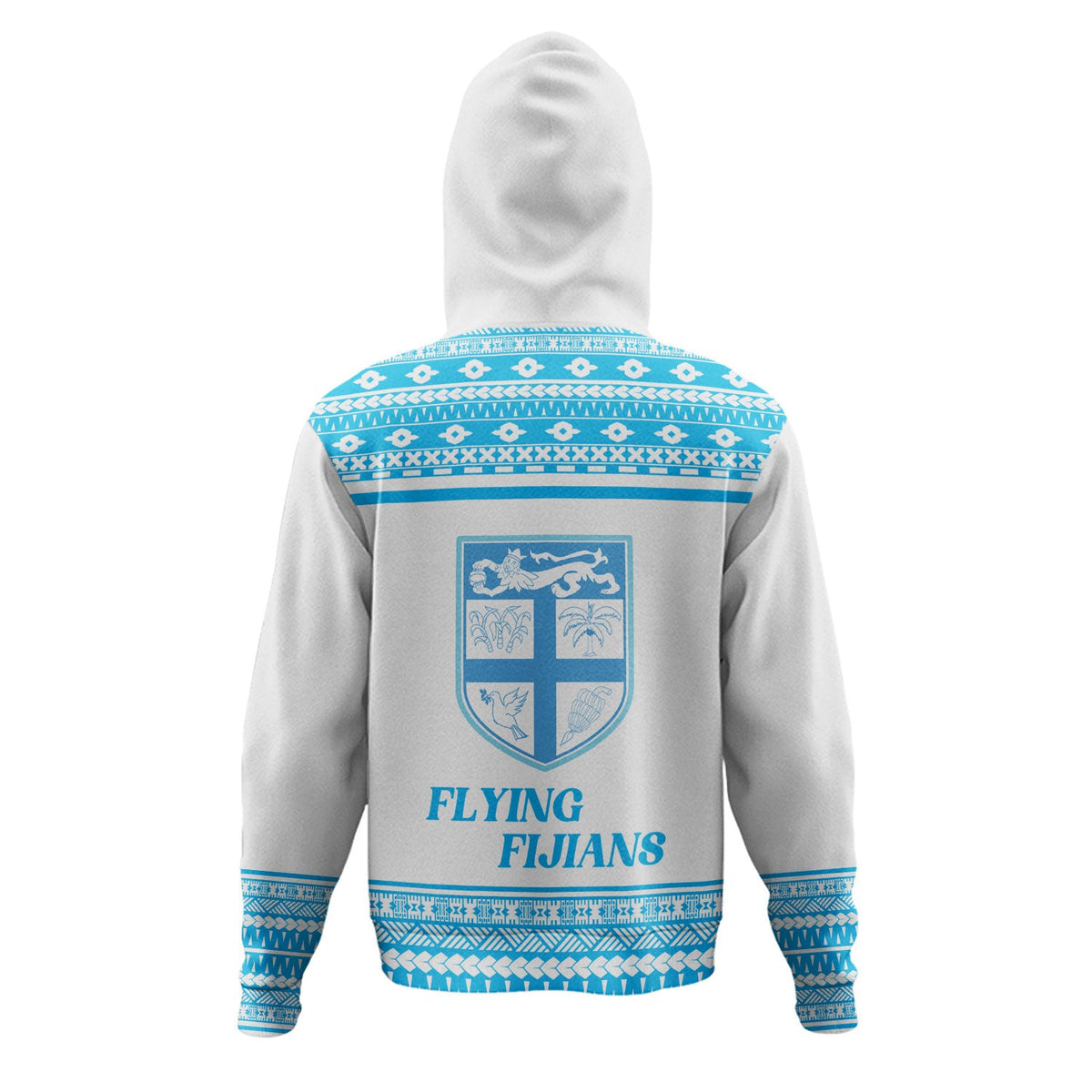 Fiji Hoodie Custom Rugby Flying Fijian Makare And Tapa Design-Myprintsy