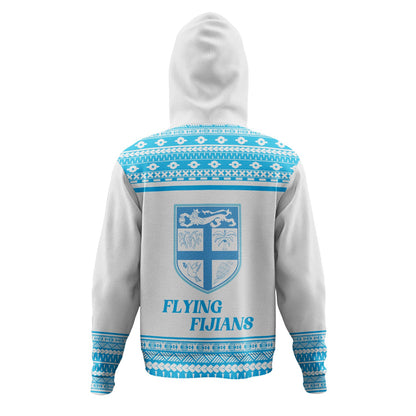 Fiji Hoodie Custom Rugby Flying Fijian Makare And Tapa Design-Myprintsy