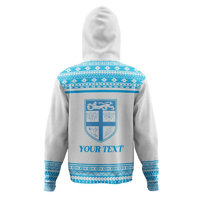 Fiji Hoodie Custom Rugby Flying Fijian Makare And Tapa Design-Myprintsy