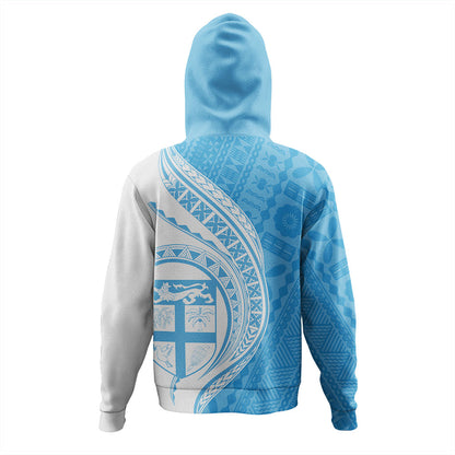 Fiji Hoodie Fijian Bula Half Pattern-Myprintsy