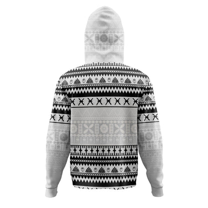 Fiji Hoodie Fijian Masi Pattern Palm Style-Myprintsy