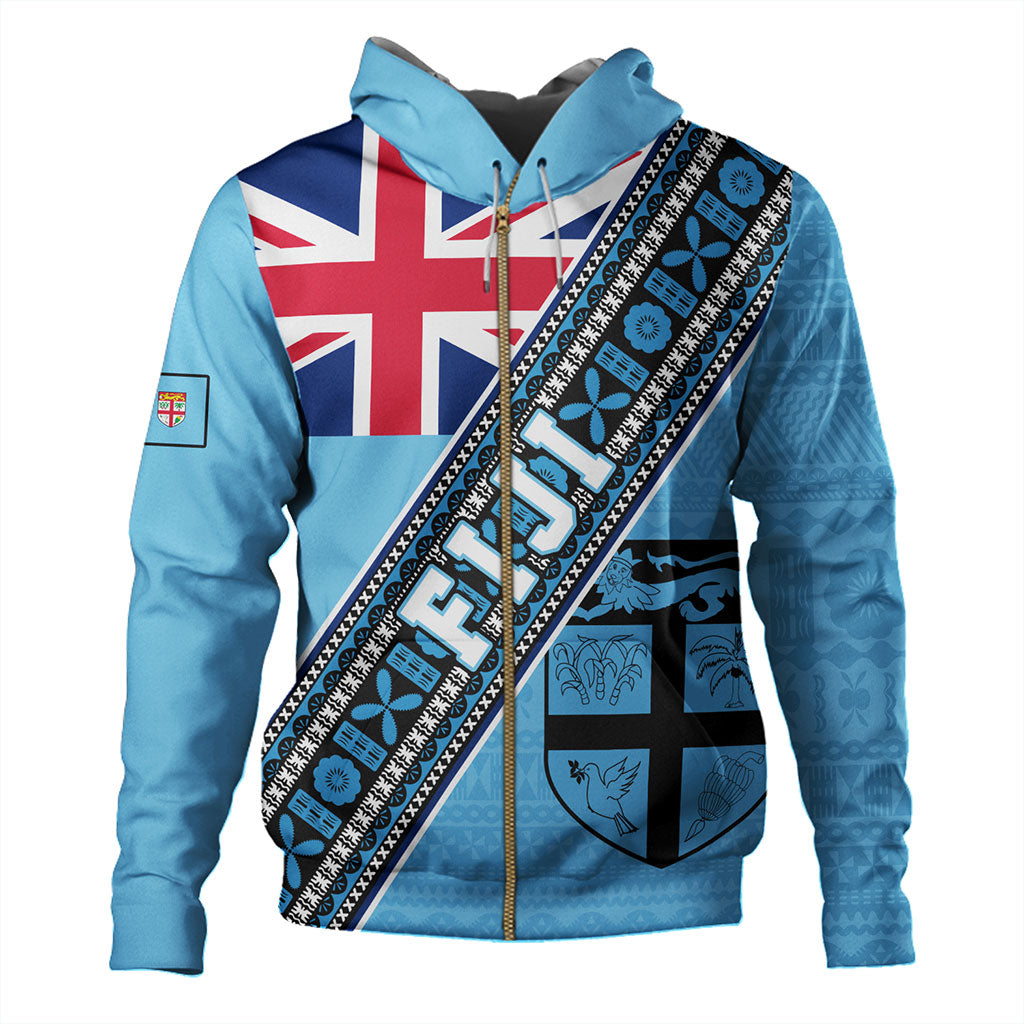 Fiji Hoodie Flag And Coat Of Arms-Myprintsy