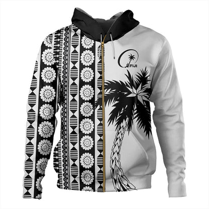 Fiji Hoodie Rugby Pattern Tattoo Coconut-Myprintsy