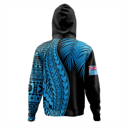 Fiji Hoodie Traditional Tattoo Style Leaf-Myprintsy
